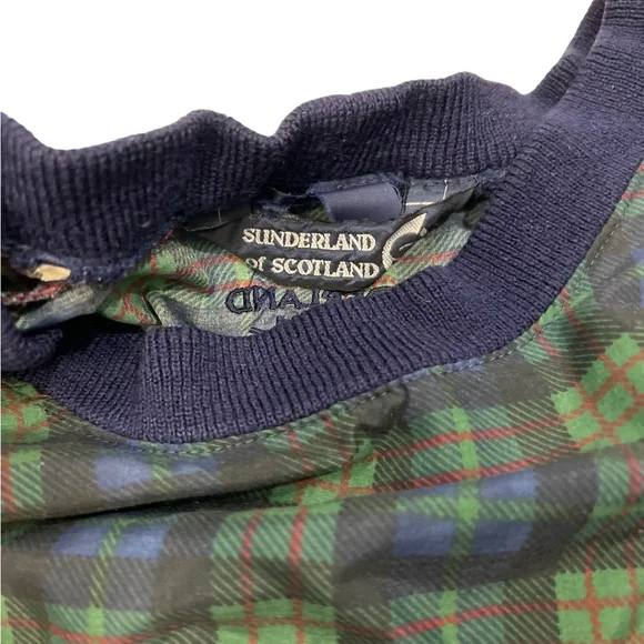 Sunderland Scotland Men Large Plaid Pullover Golf Windbreaker Jacket - Picture 9 of 10